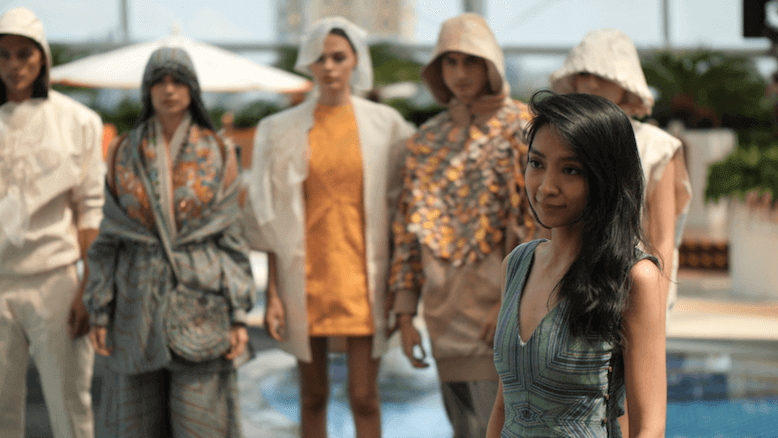 Panasonic Manila Fashion Festival Alodia Cecilia standing in front of her collection