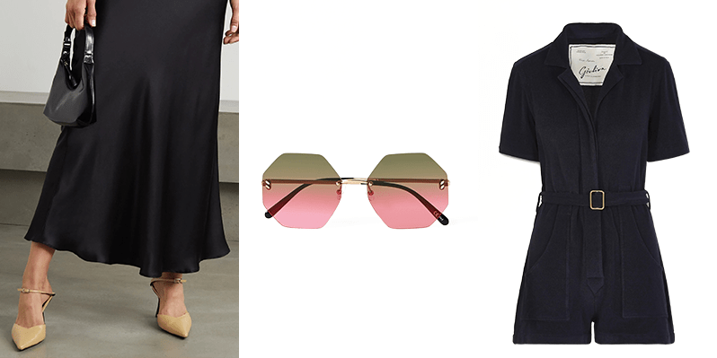 first lady pumps and playsuit at net-a-porter