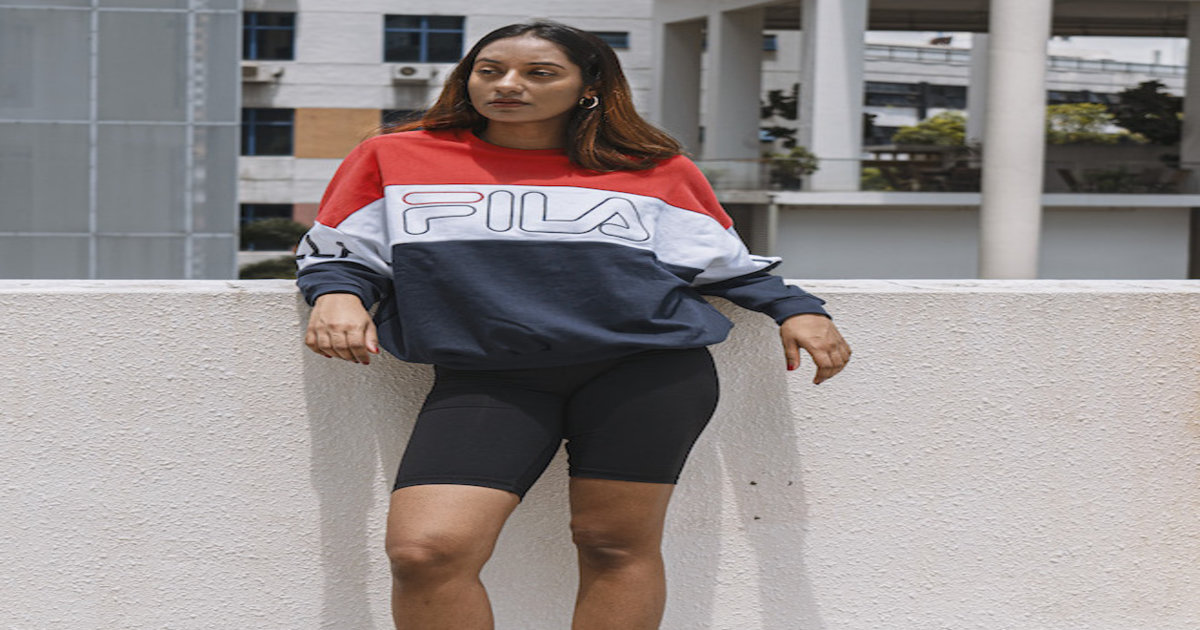 fila biker shorts outfit