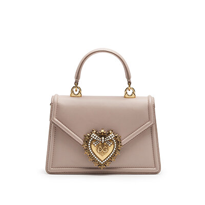 Dolce&Gabbana Devotion bag A beige handbag with a huge heart design