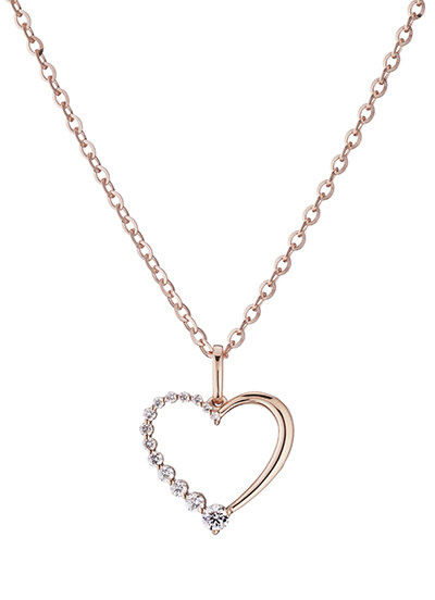 Poh Heng Love Journey Heart Shape Pendant A necklace with heart shaped pendant