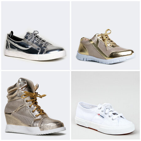 metallic sneakers trend