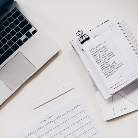 A laptop with a checklist written on notebook The five-second rule was the most effective for "tedious tasks".