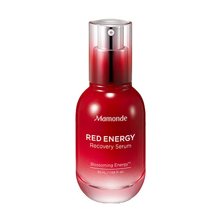 A red bottle of facial serum