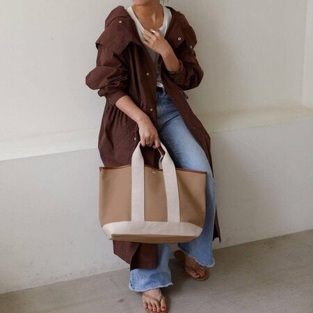 Scotch Grain Tote Bag in Beige