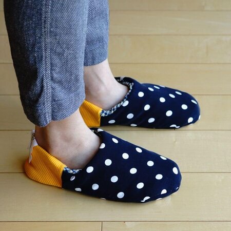 Dot Print × Gingham Blue