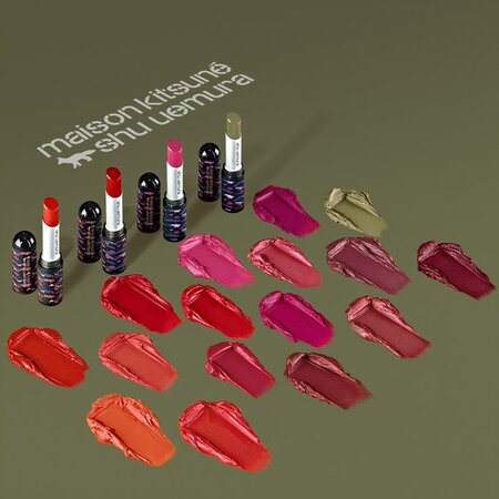 shu uemura x maison kitsune lipsticks