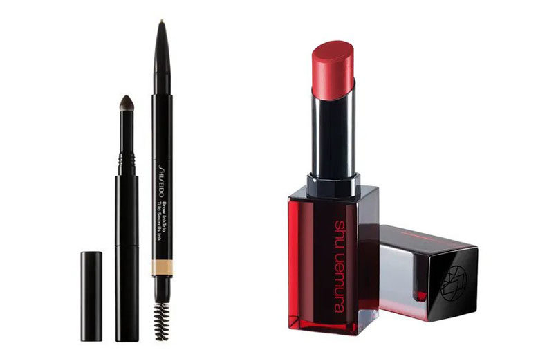 Shiseido Brow Ink Trio,shu uemura Rouge Unlimited Amplified High Pigment Satin Lipstick