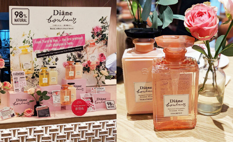 Diane Bonheur haircare range on display during product launch held at NOKA at Funan Mall