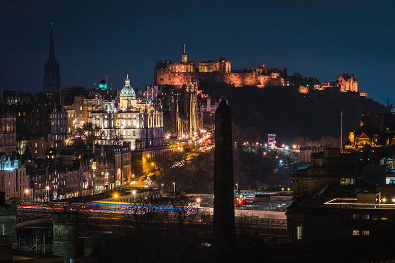 Edinburgh, Scotland at night