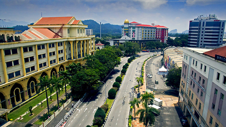 Jalan Green Town in Ipoh, Malaysia