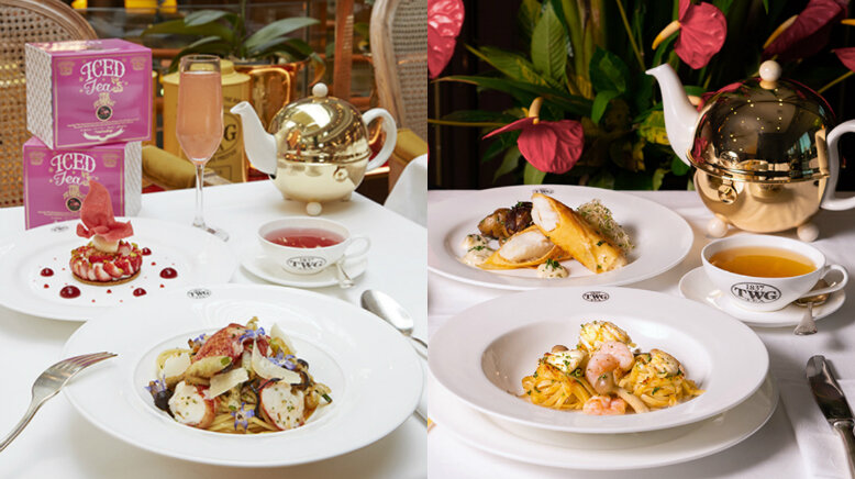 TWG SG and PH's Mother's Day Set Menu Two set meals laid down on fancy plates