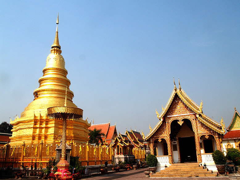 Thailand's Grand Palace with its ancient and golden structures
