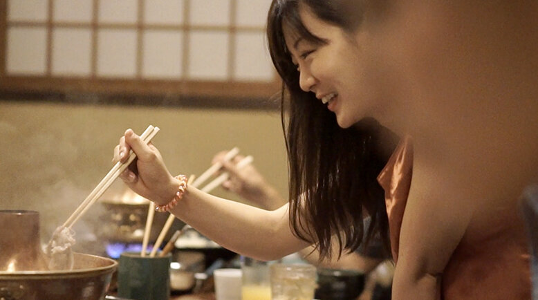 Guests enjoying wagyu beef