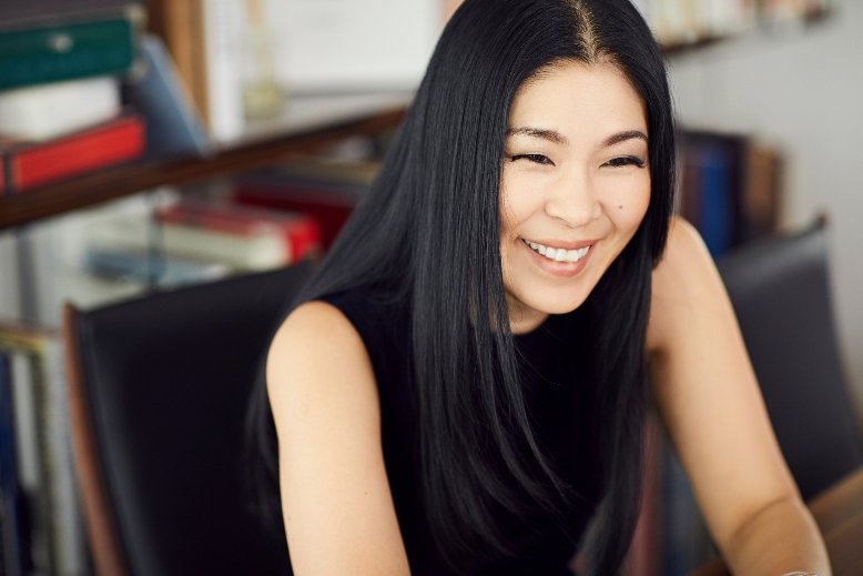 Female designer Akiko Ogawa smiling
