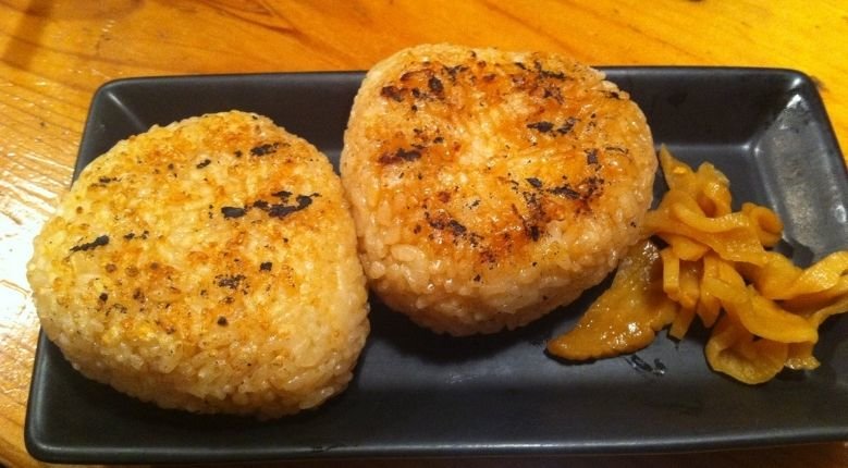 grilled japanese rice balls