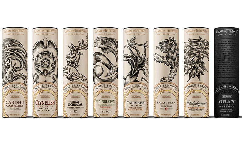 The Game of Thrones Single Malt Scotch Whisky Collection Tubes