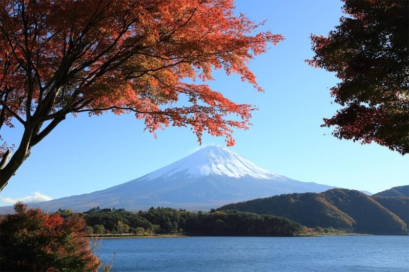 mt fuji view by lake kawaguchi