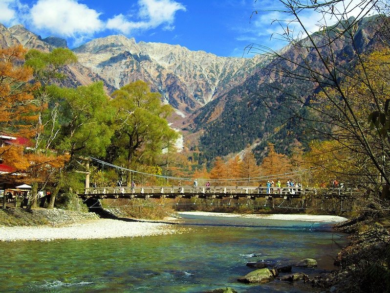 kamikochi in the northern alps of japan