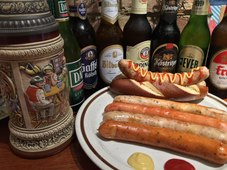 German beer and traditional German dishes at the Roppongi Hills Christmas Market