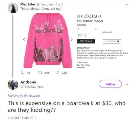 balenciaga nyc airbrush hoodie